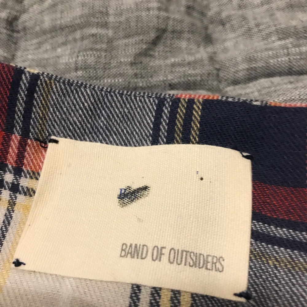 Boy. By Band of Outsiders side tie plaid top - Picture 2 of 4
